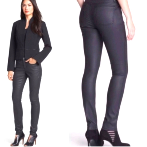 Eileen Fisher Wax Coated Jeans Organic Cotton - Picture 1 of 15